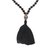 Onyx and tiger's eye pendant necklace, 'Meditative Evening' - Onyx and Tiger's Eye Pendant Necklace from Bali (image 2a) thumbail