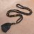Onyx and tiger's eye pendant necklace, 'Meditative Evening' - Onyx and Tiger's Eye Pendant Necklace from Bali (image 2c) thumbail