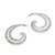 Sterling silver half-hoop earrings, 'Eden Curls' (1.5 inch) - Sterling Silver Floral Half-Hoop Earrings (1.5 Inch) (image 2a) thumbail