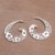 Sterling silver half-hoop earrings, 'Eden Curls' (1.5 inch) - Sterling Silver Floral Half-Hoop Earrings (1.5 Inch) (image 2c) thumbail