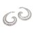 Sterling silver half-hoop earrings, 'Eden Curls' (1.5 inch) - Sterling Silver Floral Half-Hoop Earrings (1.5 Inch) (image 2e) thumbail