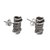 Sterling silver button earrings, 'Ancient Scrolls' - Sterling Silver Scroll Button Earrings from Bali (image 2d) thumbail