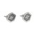 Sterling silver button earrings, 'Charming Bedeg' - Cultural Sterling Silver Button Earrings from Bali (image 2d) thumbail