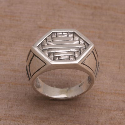 Sterling silver signet ring, Charming Bedeg
