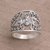 Blue topaz cocktail ring, 'Vine Queen' - Blue Topaz and Sterling Silver Cocktail Ring from Bali (image 2c) thumbail