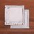Ceramic dinner plates, 'Rustic Table' (pair) - Pair of Square Black and White Ceramic Dinner Plates thumbail