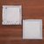 Ceramic dinner plates, 'Rustic Table' (pair) - Pair of Square Black and White Ceramic Dinner Plates (image 2b) thumbail