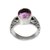 Amethyst single stone ring, 'Grow On' - Faceted Oval Amethyst Single Stone Ring from Bali (image 2d) thumbail