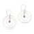 Amethyst dangle earrings, 'Atoms' - Amethyst and Sterling Silver Dangle Earrings form Bali (image 2a) thumbail