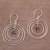 Amethyst dangle earrings, 'Atoms' - Amethyst and Sterling Silver Dangle Earrings form Bali (image 2b) thumbail