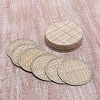Pandan leaf coasters,