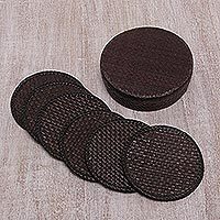 Pandan leaf coasters,