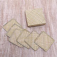 Pandan leaf coasters,