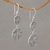 Sterling silver dangle earrings, 'Gianyar Swirls' - Round Sterling Silver Dangle Earrings with Lacy Motifs (image 2b) thumbail