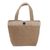 Jute tote bag, 'Malioboro Grove' - Natural Jute Tote Bag with Lace Trim and Coconut Shell (image 2a) thumbail