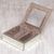 Glass jewelry box, 'Reflected Keeper' - Handmade Glass and Felt Jewelry Box from Java (image 2b) thumbail