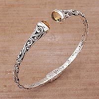 Citrine cuff bracelet,