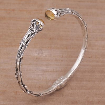Citrine cuff bracelet, Bedugul Bamboo