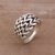 Sterling silver cocktail ring, 'Chain Stitch' - Chain Stitch Motif Sterling Silver Cocktail Ring thumbail