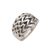 Sterling silver cocktail ring, 'Chain Stitch' - Chain Stitch Motif Sterling Silver Cocktail Ring (image 2d) thumbail