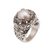 Cultured pearl cocktail ring, 'Lotus Gleam in White' - Floral White Cultured Pearl Cocktail Ring from Bali (image 2a) thumbail