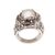 Cultured pearl cocktail ring, 'Lotus Gleam in White' - Floral White Cultured Pearl Cocktail Ring from Bali (image 2e) thumbail