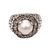 Cultured pearl cocktail ring, 'Lotus Gleam in White' - Floral White Cultured Pearl Cocktail Ring from Bali (image 2f) thumbail