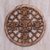 Wood relief panel, 'Flower Seeds' - Elegant Round Wood Wall Relief Panel from Bali thumbail