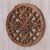 Wood relief panel, 'Flower Seeds' - Elegant Round Wood Wall Relief Panel from Bali (image 2b) thumbail