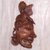 Wood wall sculpture, 'Fly Away Woman' - Surreal Carved Wood Wall Sculpture of Woman and Bird thumbail