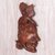 Wood wall sculpture, 'Fly Away Woman' - Surreal Carved Wood Wall Sculpture of Woman and Bird (image 2b) thumbail