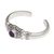 Amethyst cuff bracelet, 'Vine Shrine' - Amethyst Cabochon Cuff Bracelet in Sterling Silver (image 2d) thumbail