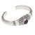 Amethyst cuff bracelet, 'Vine Shrine' - Amethyst Cabochon Cuff Bracelet in Sterling Silver (image 2e) thumbail