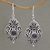 Moonstone dangle earrings, 'Dream Portal' - Moonstone Dangle Earrings with Ornate Sterling Silver thumbail