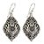 Moonstone dangle earrings, 'Dream Portal' - Moonstone Dangle Earrings with Ornate Sterling Silver (image 2a) thumbail