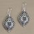 Moonstone dangle earrings, 'Dream Portal' - Moonstone Dangle Earrings with Ornate Sterling Silver (image 2c) thumbail