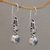 Blue topaz dangle earrings, 'Ocean Vine' - Blue Topaz and Silver Dangle Earrings from Bali (image 2b) thumbail