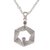 Garnet and amethyst pendant necklace, 'Songket Hex' - Garnet and Amethyst Songket Motif Pendant Necklace from Bali (image 2a) thumbail