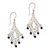 Onyx chandelier earrings, 'Temple Shower' - Handcrafted Diamond-Shaped Onyx Dangle Earrings from Bali (image 2a) thumbail