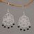 Onyx chandelier earrings, 'Dreamy Shower' - Handcrafted Onyx Chandelier Earrings from Bali thumbail