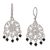 Onyx chandelier earrings, 'Dreamy Shower' - Handcrafted Onyx Chandelier Earrings from Bali (image 2a) thumbail