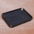 Leather catchall, 'Java Black' (7.25 inch) - Javanese Handcrafted 7.25 Inch Black Leather Catchall thumbail