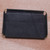 Leather catchall, 'Java Black' (7.25 inch) - Javanese Handcrafted 7.25 Inch Black Leather Catchall (image 2c) thumbail