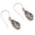 Blue topaz dangle earrings, 'Elegant Crown' - Ornate Blue Topaz and Silver Dangle Earrings (image 2d) thumbail