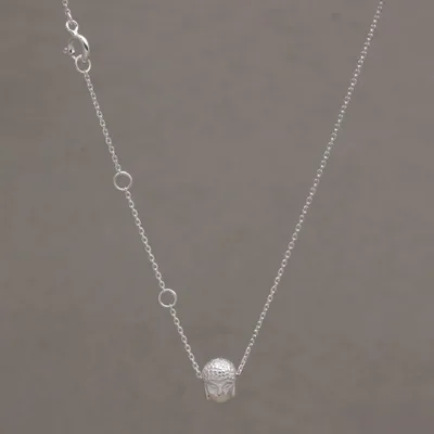 Sterling silver pendant necklace, Petite Buddha