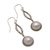 Cultured pearl dangle earrings, 'Balanced Elements' - Sterling Silver and Cultured White Pearl Dangle Earrings (image 2d) thumbail