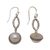 Cultured pearl dangle earrings, 'Balanced Elements' - Sterling Silver and Cultured White Pearl Dangle Earrings (image 2e) thumbail