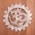 Wood relief panel, 'Omkara Aura' - Hindu Omkara Symbol Carved Wall Relief Panel thumbail