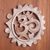 Wood relief panel, 'Omkara Aura' - Hindu Omkara Symbol Carved Wall Relief Panel (image 2b) thumbail