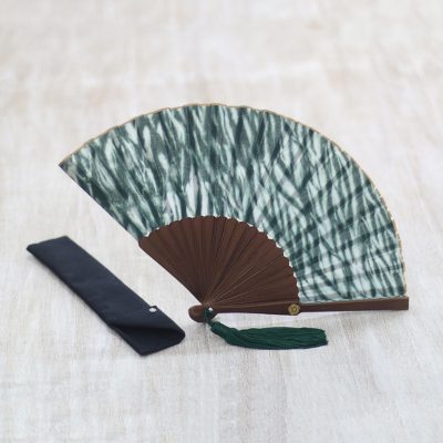 Tie-dyed cotton fan, Indira